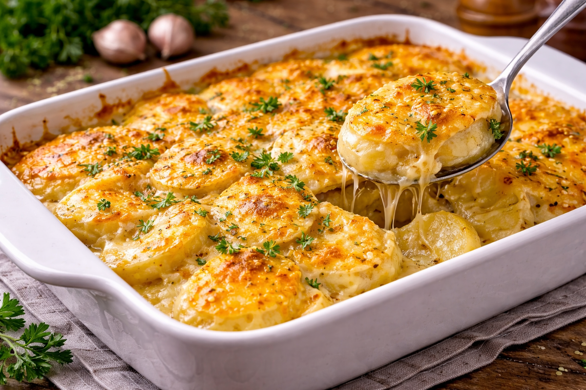Картофель запечённый с сыром и майонезом